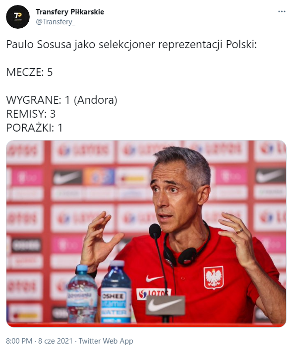 BILANS Paulo Sousy w roli selekcjonera reprezentacji :D